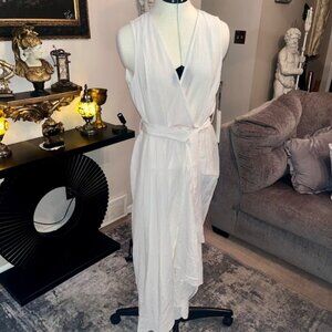 Calvin Klein Jumper with draped skirt Size 12 (Faux Wrap)